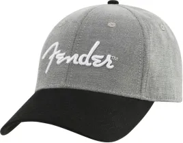 fender-hipster-dad-hat-gray-and-black-spaghetti-logo-grey-black