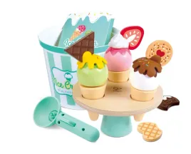 hape-scoop-serve-ice-cream-set-wooden-pretend-food-mehrfarbig-kindergross