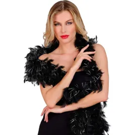 widmann-feather-boa-length-approx-180-black-with-silver-tinsel-50-g