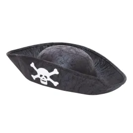 bristol-novelty-bh561-pirate-hat-black-childs-unisex-one-size-halloween