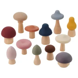 tickit-silisoft-woodland-mushroom-set-12-soft-silicone-wooden-neutral