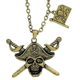 widmann-pirate-captain-skull-cross-swords-necklace-metallic-one-size