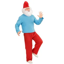 widmann-02372-adult-large-gnome-costume-tunic-trousers-multicoloured
