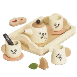 le-toy-van-wooden-tea-set-tray-12-piece-childs-multicoloured-child-size