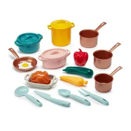 ecoiffier-saucepans-battery-azure-green-simmer-toys-one-size