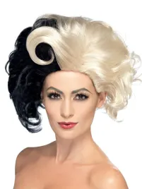 smiffys-deluxe-evil-madame-wig-black-blonde-halloween-fancy-one-size