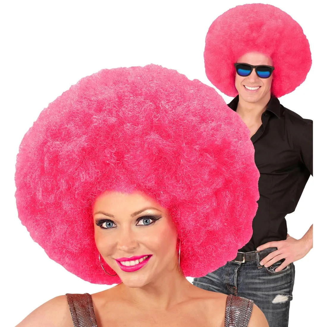 widmann-afro-wig-one-size-pink
