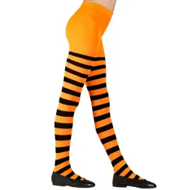w-widmann-milano-party-fashion-geometric-pattern-tights-for-orange-black