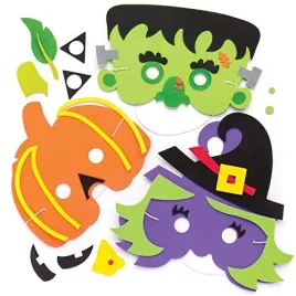 baker-ross-ar636-mask-kits-pack-of-4-for-kids-halloween-arts-and-crafts