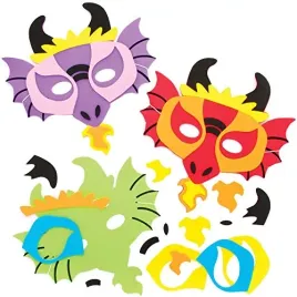 baker-ross-dragon-foam-mask-kits-pack-of-4-chinese-new-year-craft-kit