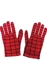 rubies-official-adult-s-marvel-spider-man-gloves-one-size-red-halloween