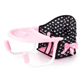 bayer-design-doll-s-table-seat-with-integrated-black-pink-heart-37-cm