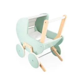 janod-zen-fsc-wood-pram-pretend-play-toy-water-green-white-one-size