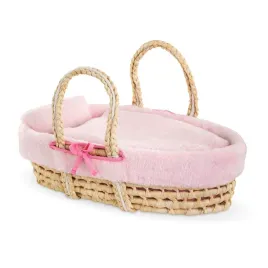 corolle-9000141850-pink-plush-moses-basket-set-48-x-14-x-28-cm
