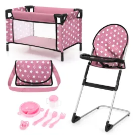 bayer-design-doll-play-set-with-high-chair-nordic-pink-27-x-40-x-66-cm