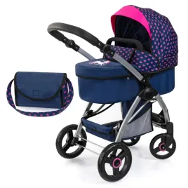 bayer-design-doll-s-pram-city-max-with-bag-blue-unicorn-69x74x41-cm
