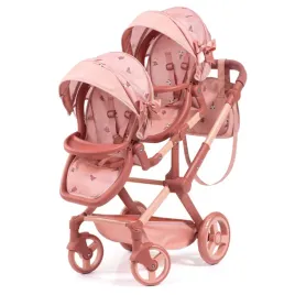 bayer-design-twin-dolls-pram-with-bag-floral-pink-755-x-37-x-75-cm