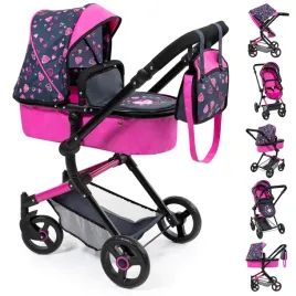 bayer-design-neo-vario-doll-s-pram-with-bagpink-black-hearts-79-x-42-x