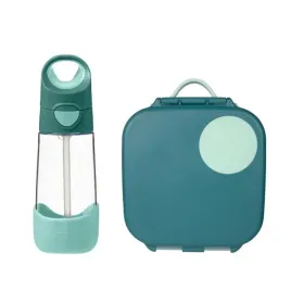 b-box-62054-zestaw-mini-lunchbox-butelka-tritanowa-ze-slomka-450-ml-emerald-forest