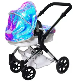 roma-polly-single-dolls-pram-2-in-1-mermaid-pushchair-for-3-9-years