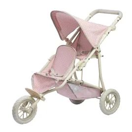 olivia-s-little-world-double-jogging-style-pram-for-baby-dolls-one-size