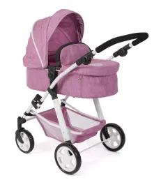 bayer-chic-2000-nele-doll-s-pram-2-in-1-pink-jeans-7144-585-cm