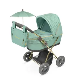 decuevas-toys-85073-capriccio-doll-s-pram-with-parasol-green-grande