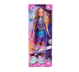 simba-steffi-love-super-glam-in-glitter-dress-with-body-jewellery-weiss
