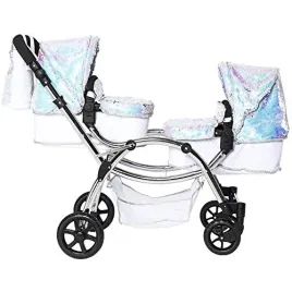 roma-polly-dolls-pram-2-in-1-dolls-pushchair-double-buggy-with-convertible