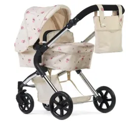 roma-darcie-dolls-pram-cream-2in1-with-carrycot-and-doll-pushchair-seat