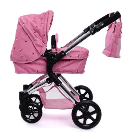 roma-darcie-dolls-pram-pink-2in1-with-carrycot-and-dolls-pushchair-seat