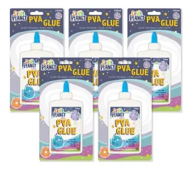 craft-planet-240-ml-x-pack-of-5-white-strong-tacky-pva-all-purpose-kids
