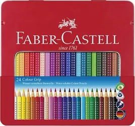 faber-castell-tin-of-24-colour-grip-2001-pencils-multicoloured