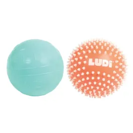 ludi-set-of-2-soft-sensory-balls-for-babypeach-sea-green-diametre-des