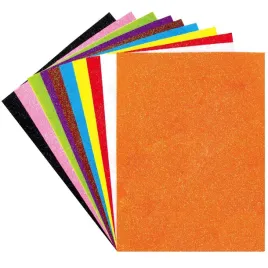 baker-ross-ax296-glitter-felt-sheets-pack-of-10-creative-art-supplies