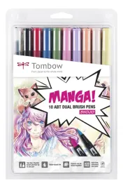 tombow-abt-10c-manga2-fibre-painter-dual-brush-pen-1-count-pack-of-10