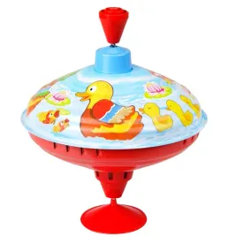 lena-small-ducks-humming-top-16-cm-metal-swing-spinner-with-stand-for