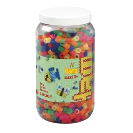 hama-1400-maxi-beads-in-tub-neon-mix-mixed