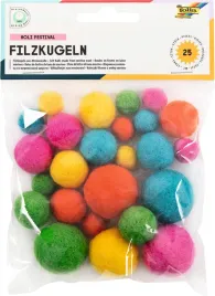 folia-5281-felt-balls-holi-festival-25-100-merino-wool-colourful-one-size