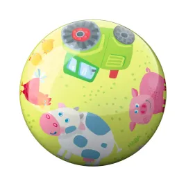 haba-kids-farm-animals-ball-22cm-withlight-green-with-colourful-an