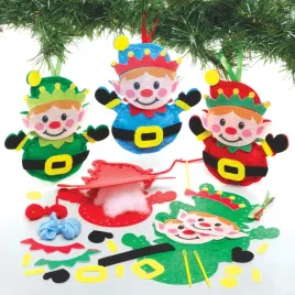 baker-ross-fe962-christmas-elf-sewing-kits-creative-activities-for-15-5cm