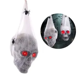 ozdoba-wiszaca-halloween-czaszka-led-z-czerwonymi-oczami-w-bialej-pajeczynie-i-czarnymi-pajakami-plastikowa-wysokosc-52-cm-do-domu-i-na-impreze
