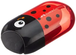faber-castell-ladybug-double-hole-sharpener-eraser-ladybird-pack-of-1