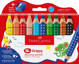 faber-castell-grippy-110636-set-of-10-jumbo-colouring-multicoloured