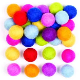baker-ross-ac902-coloured-felt-balls-pack-of-50-colourful-jet-assorted