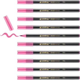 edding-1340-brush-pen-pink-box-of-10-flexible-1-count-pack-of-10