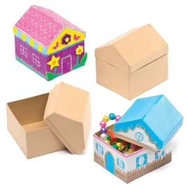 baker-ross-ef963-house-craft-boxes-pack-of-4-assorted-9-x-8-x-7-cm
