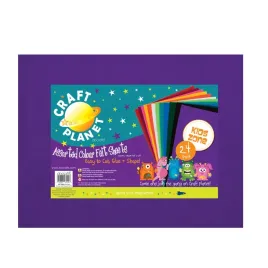 craft-planet-9-x-12-acrylic-felt-assorted-pack-felt-multicoloured