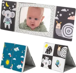 taf-toys-tummy-time-baby-mirror-book-high-contrast-black-40l-x-22w-cm