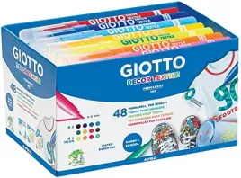 giotto-decor-textile-fabric-paint-markers-schoolpack-48-x-assorted